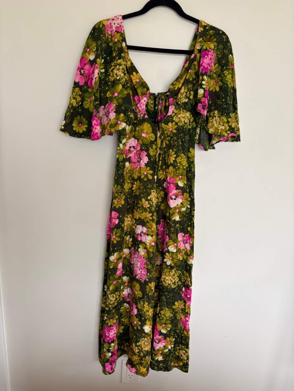 Mad whirl 1970s vintage long floral flowy dress small